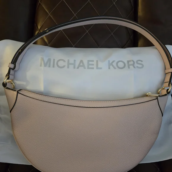 Michael Kors Pink Shoulder Bag with Gold Hardware